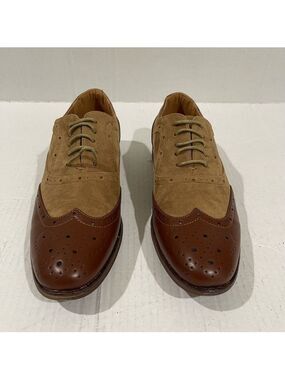 Men’s Royal Shoes Brown Faux Leather Dressy Oxfords Size 7.5 US!